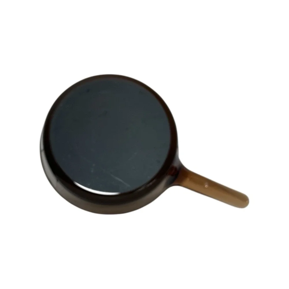 Vision Corning France Amber Glass Non-Stick Frying Pan Skillet w Lid 10